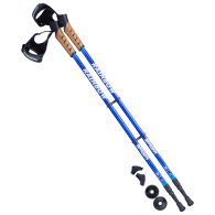 Палки для скандинавской ходьбы Rainbow, 77-135 см, 2-секционные, синий/голубой